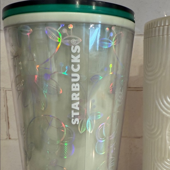 Starbucks Tumblers - Iridescent, White, Silver and Red - Picture 4 of 6